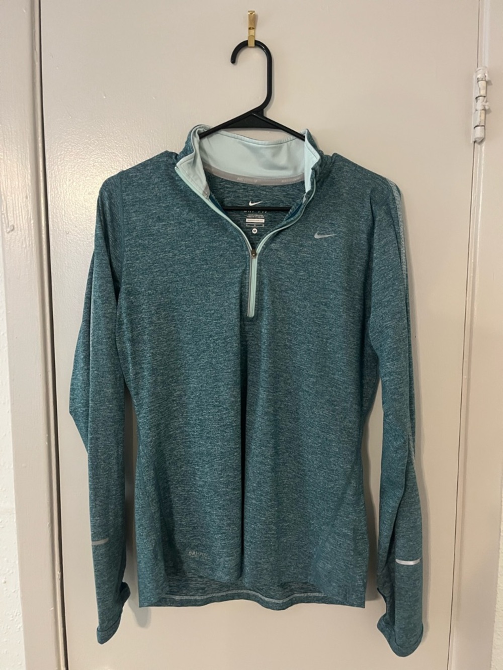 Nike Running Dri-FIT Element Half-Zip Pullover Heathered Teal Size M